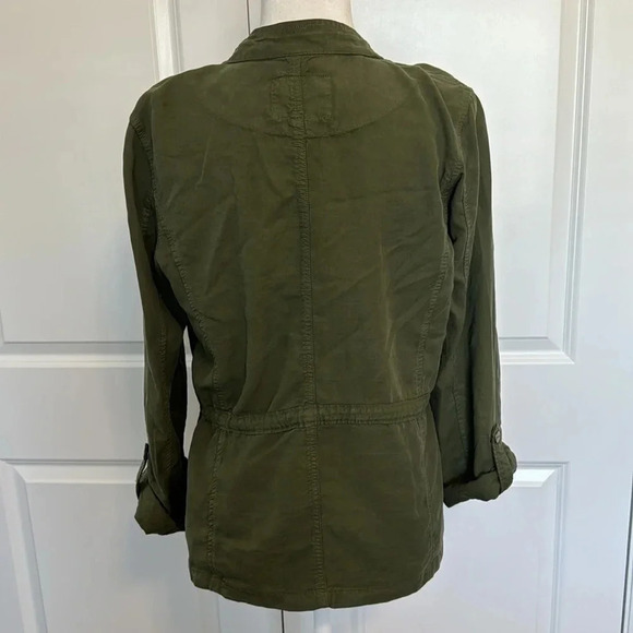 Sanctuary Crafted & Tailored SnapFront Drawstring Olive Green Utility Jacket SzM - Picture 7 of 10